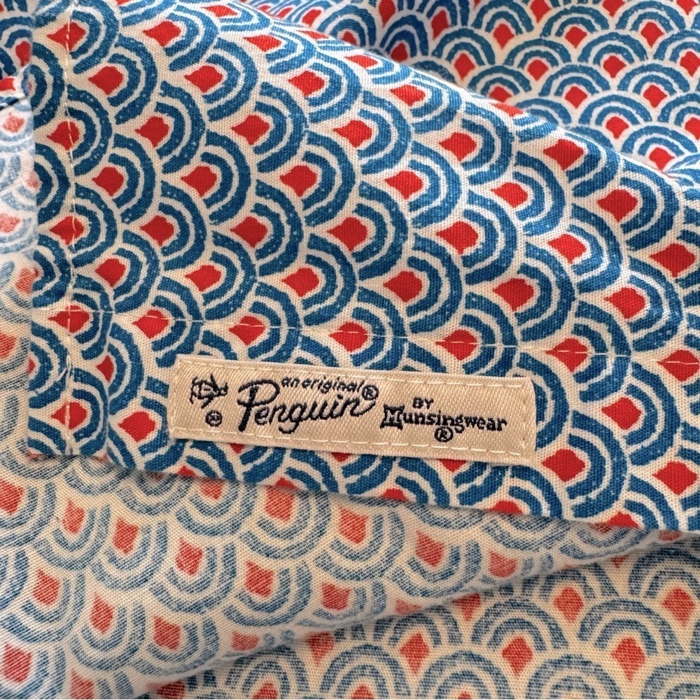 Original Penguin by Munsingwear Blue and Red Casual Button Down XL Shirt - Picture 8 of 8